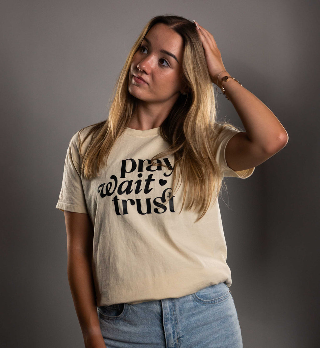 Pray Wait Trust Shirt - Savedbygrace