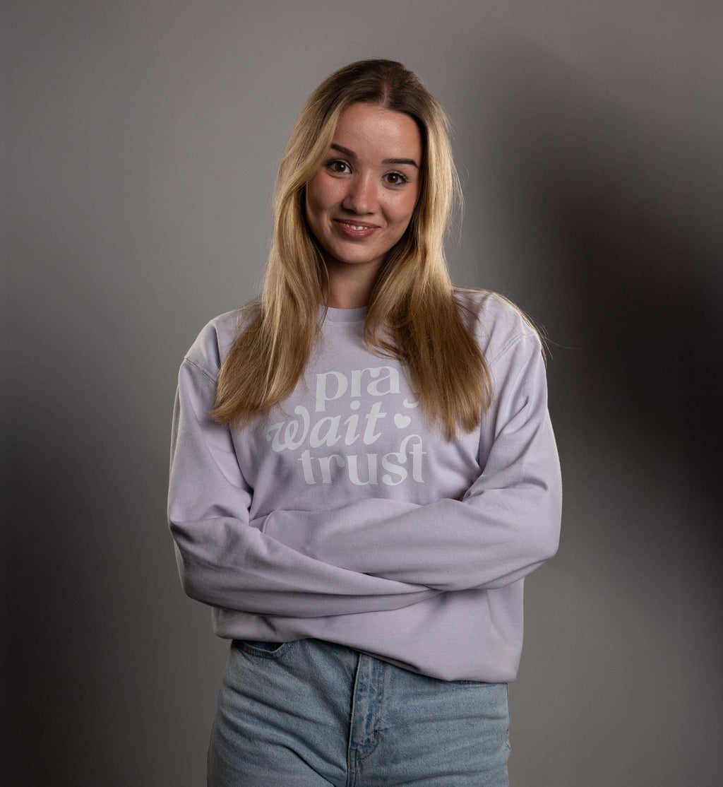 Pray Wait Trust Pullover - Savedbygrace