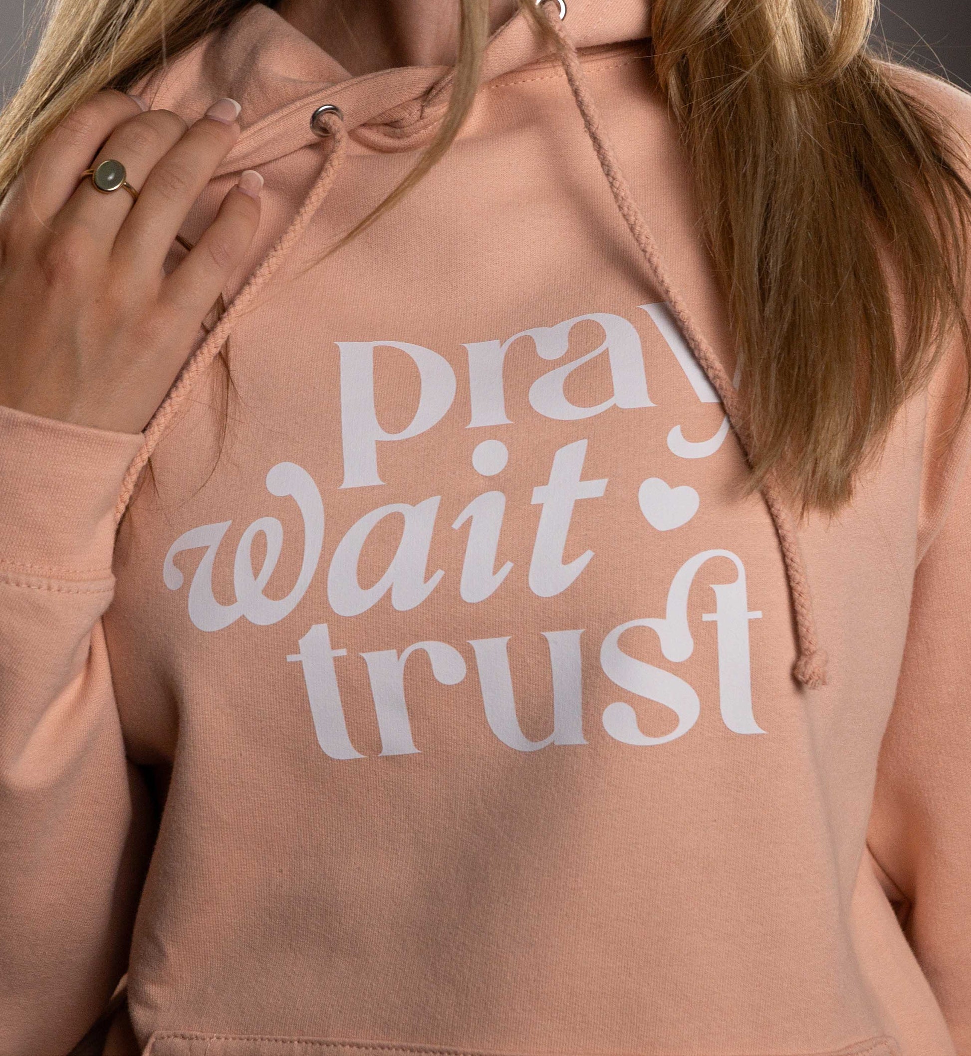 Pray Wait Trust Hoodie - Savedbygrace