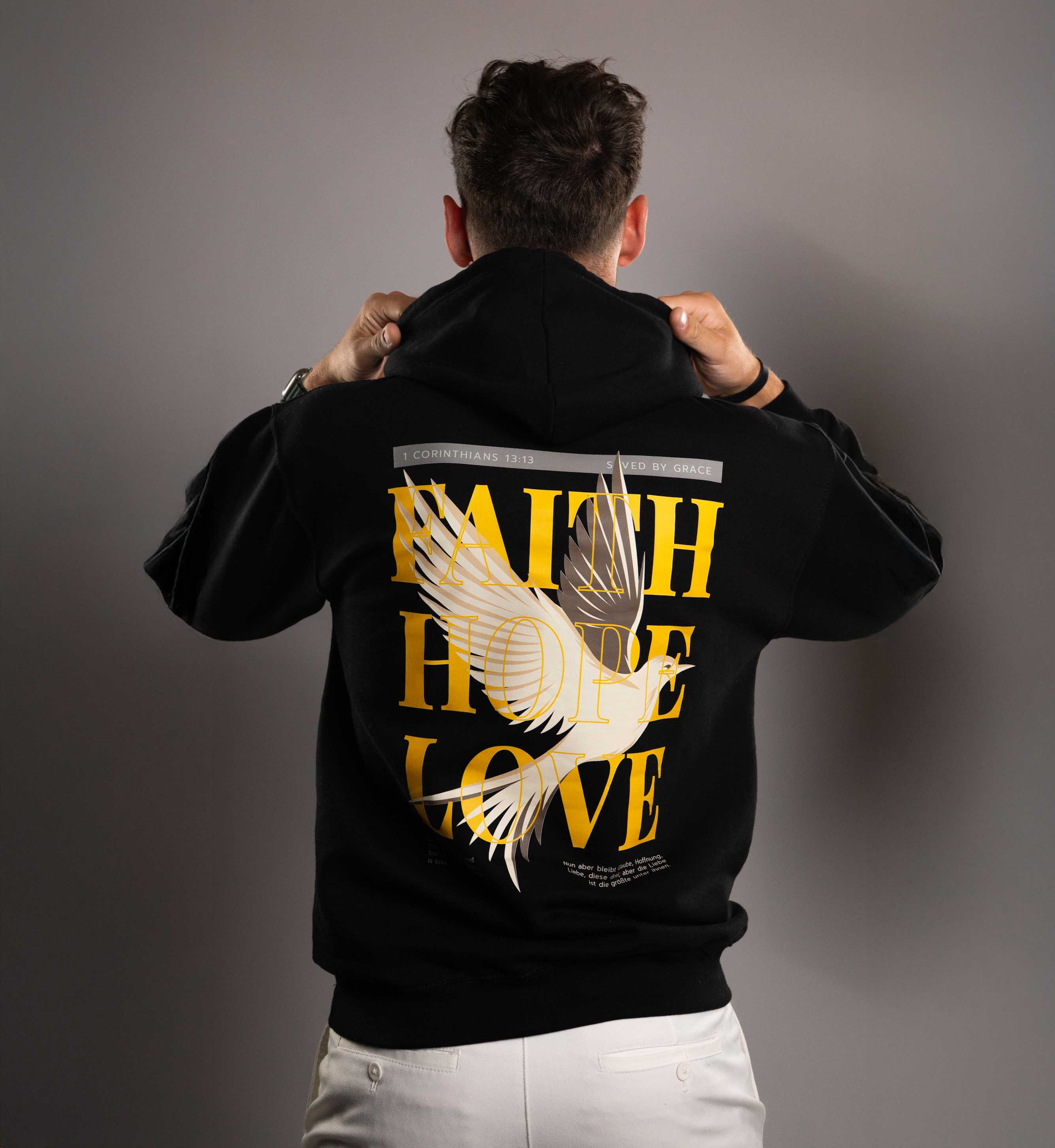 Faith Hope Love Hoodie - Savedbygrace